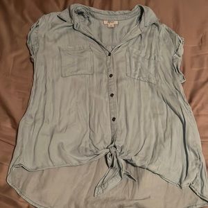 Blue Button Down Blouse